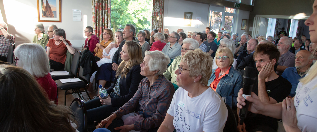 The crowd at the CRKC hustings event in June 2024